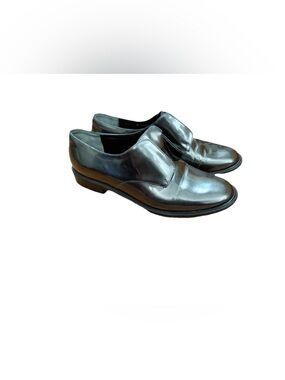 Robert Clergerie Women’s Jam Oxfords Silver Metallic Shoes Size 37/6.5US